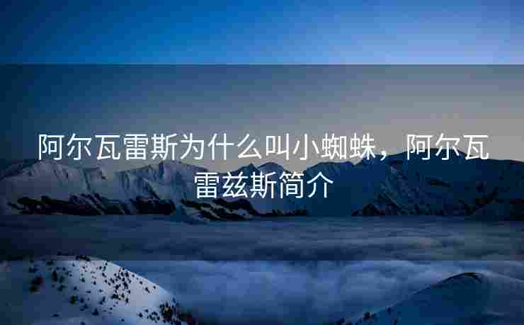 阿尔瓦雷斯为什么叫小蜘蛛，阿尔瓦雷兹斯简介