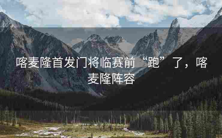 喀麦隆首发门将临赛前“跑”了，喀麦隆阵容