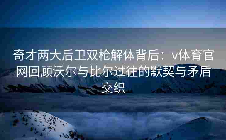 奇才两大后卫双枪解体背后：v体育官网回顾沃尔与比尔过往的默契与矛盾交织