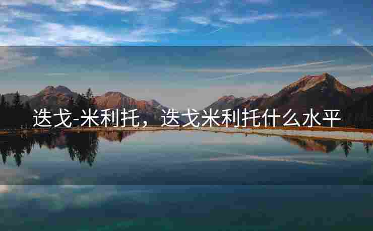 迭戈-米利托，迭戈米利托什么水平